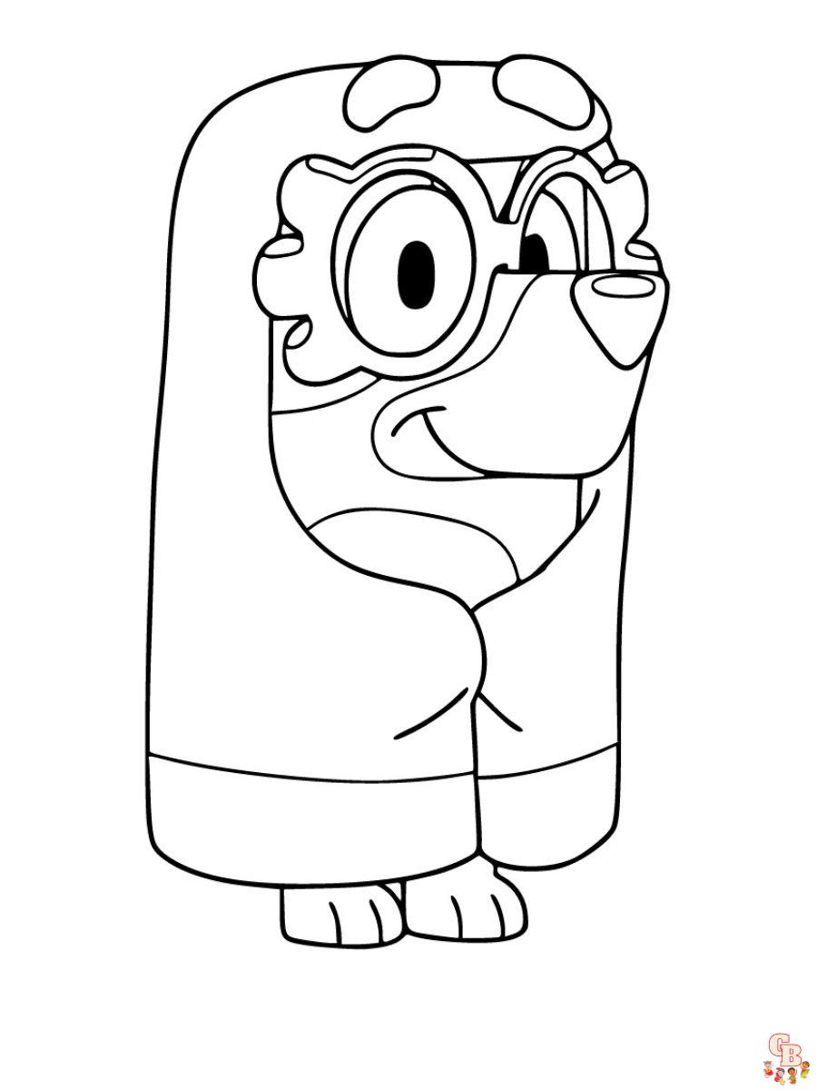 printable bluey grannies coloring pages
