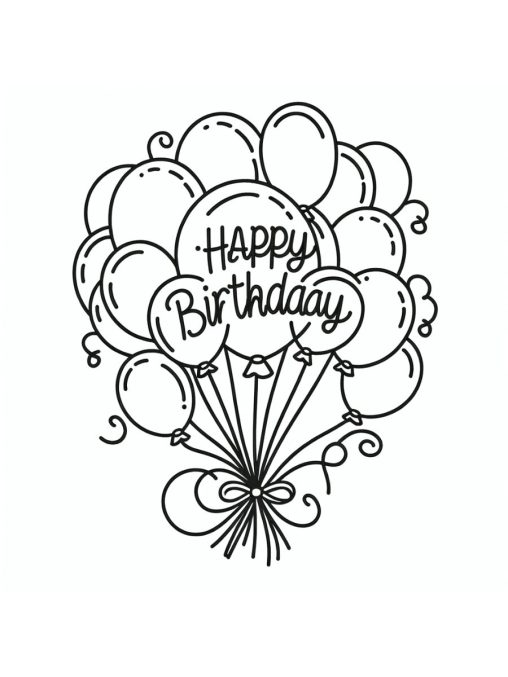 Happy Birthday Coloring Pages: Free Printable Sheets for Kids