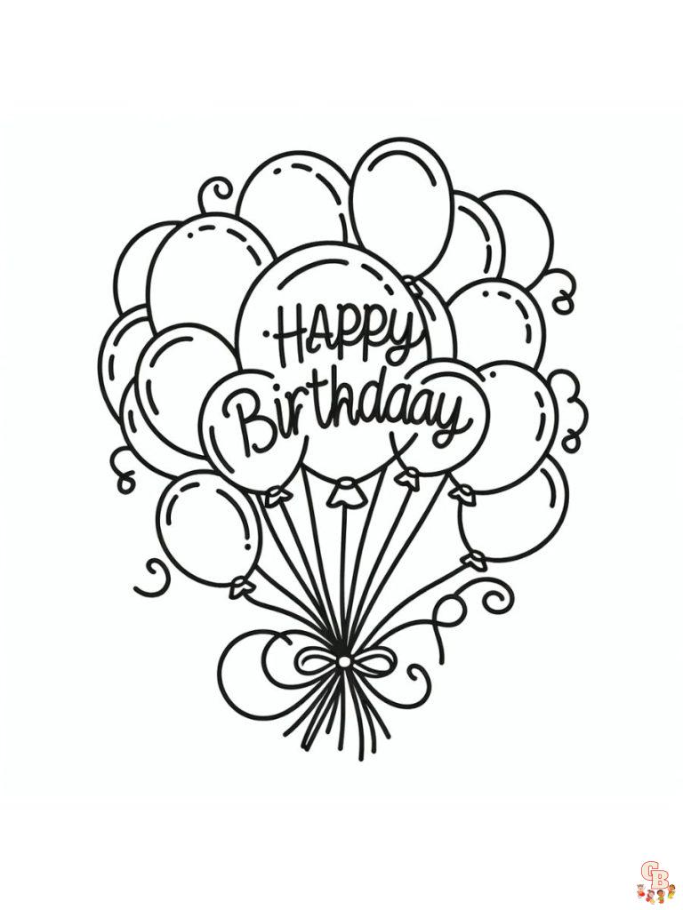 Happy Birthday Coloring Pages: Free Printable Sheets for Kids