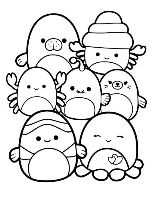 Squishmallows Coloring Pages for Kids | Free Printable Sheets