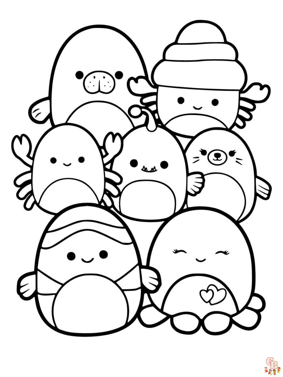 printable coloring squishmallow coloring pages