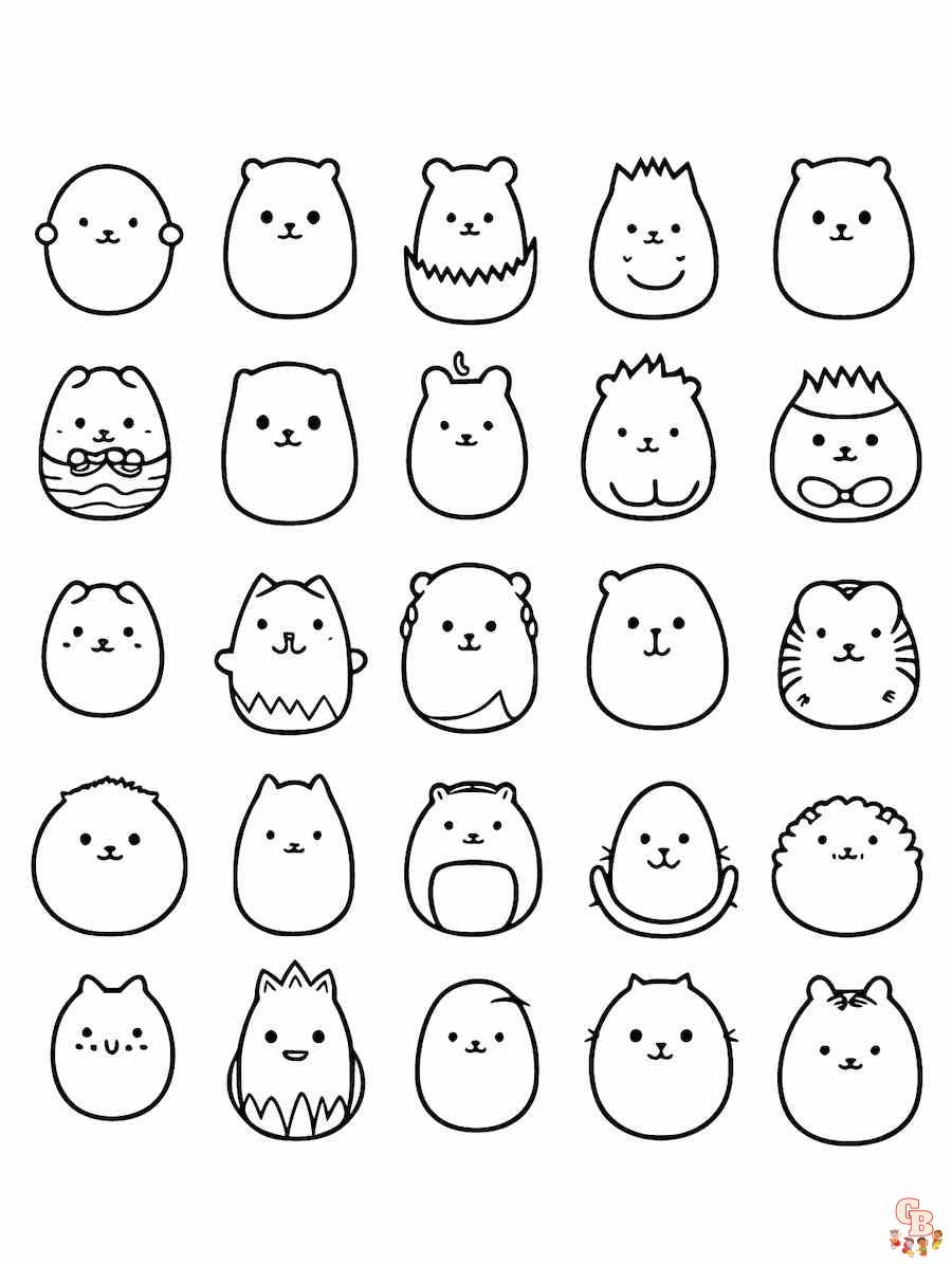 printable coloring squishmallows coloring pages