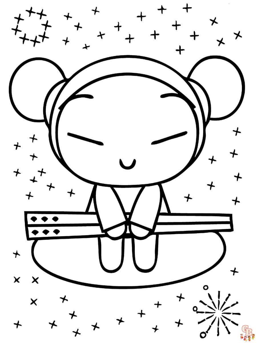 pucca coloring pages