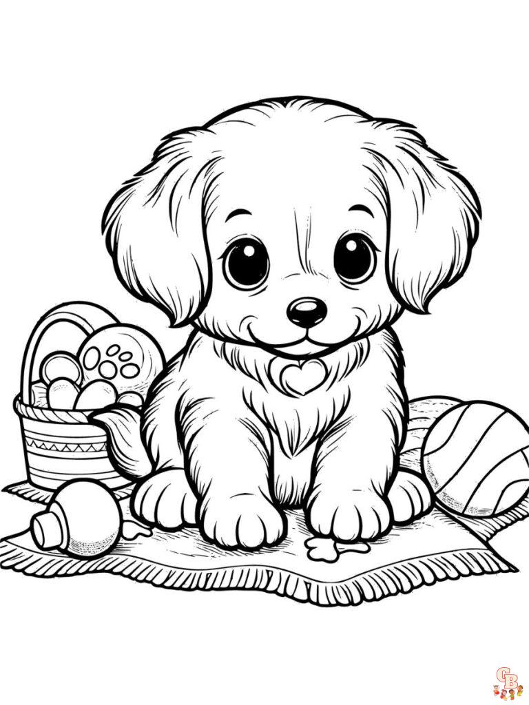 子犬のぬりえ 無料で印刷可能 Gbcoloring