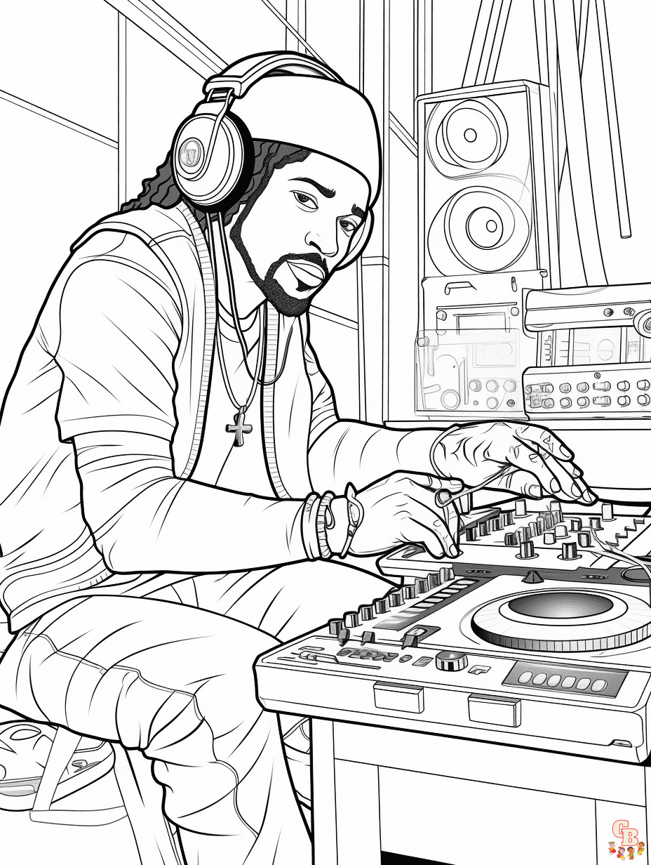 rapper coloring pages free