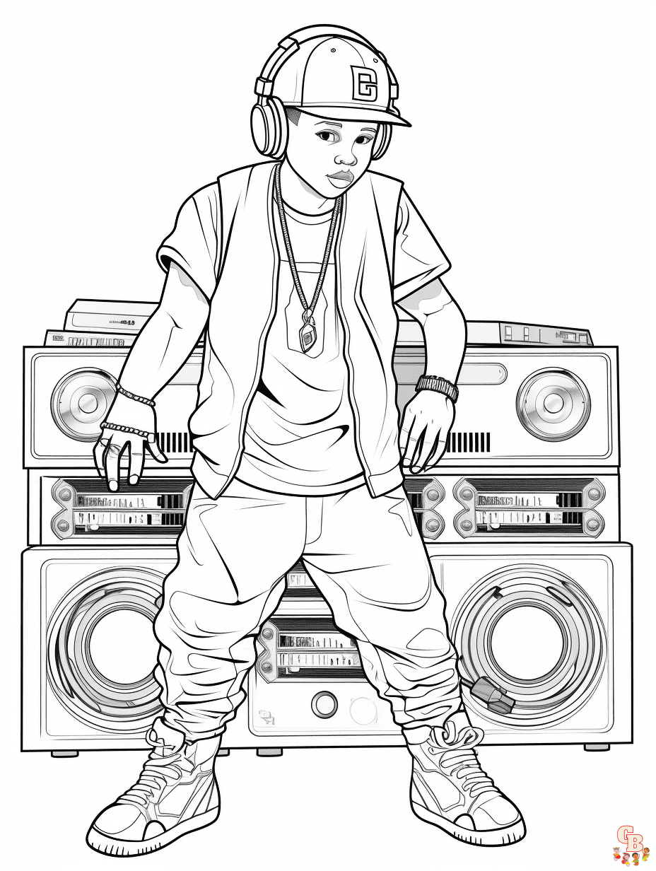 rapper coloring pages to print