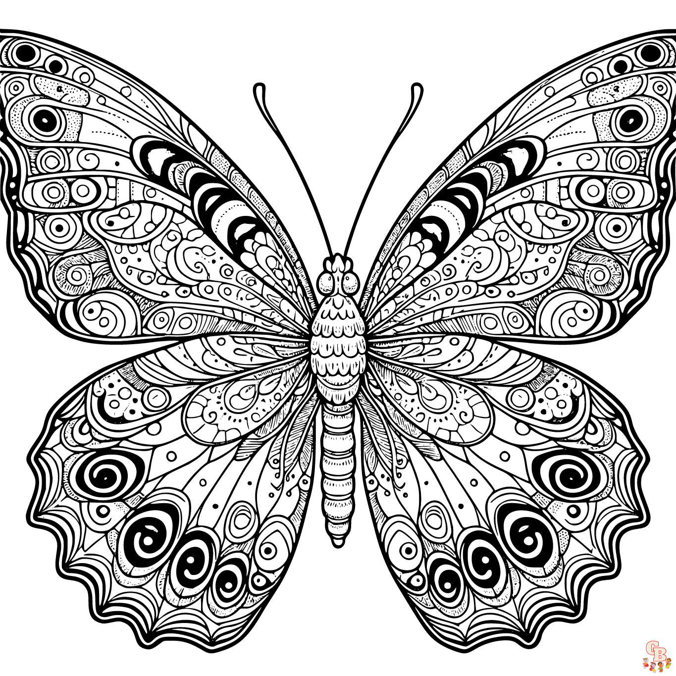 realistic butterfly coloring pages printable