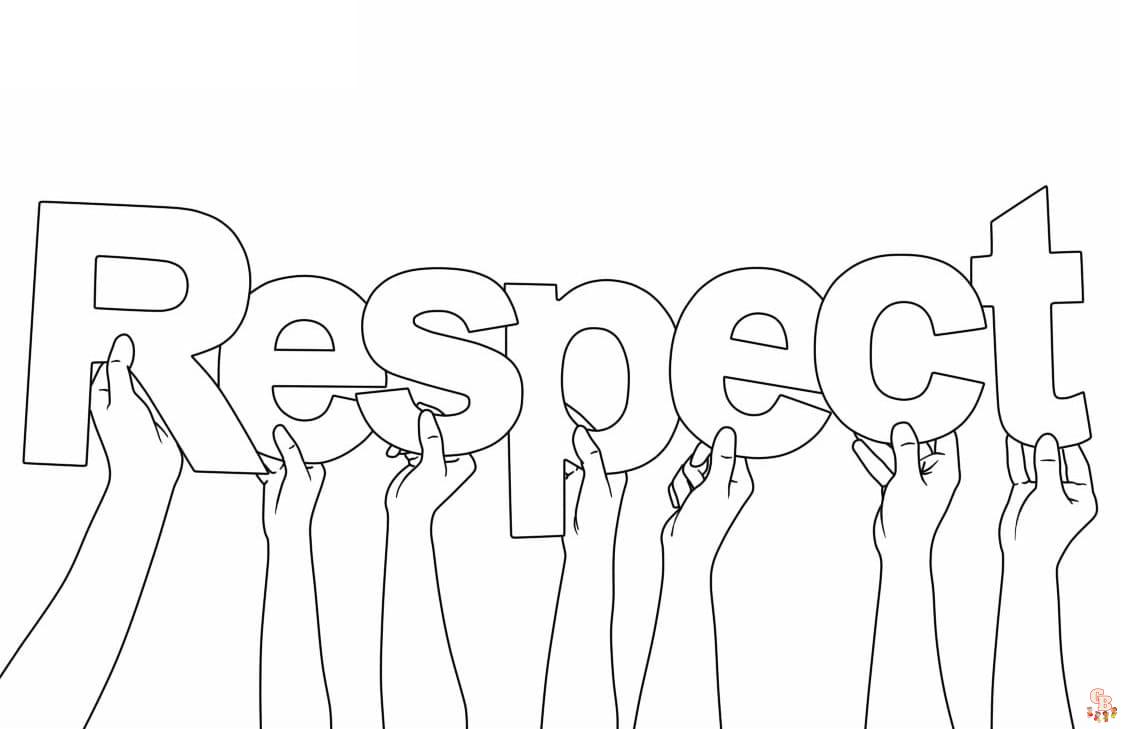 respect coloring pages free