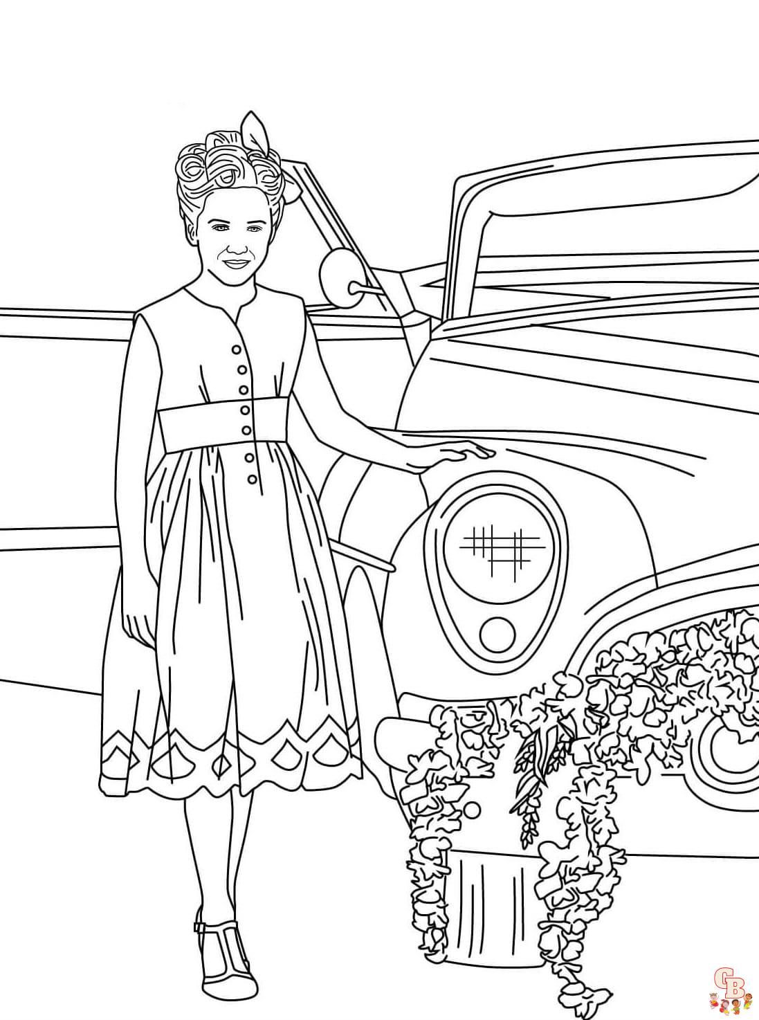 retro coloring pages printable