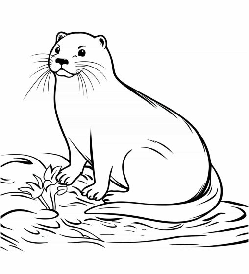 Printable Sea Otter Coloring Pages Free For Kids And Adults