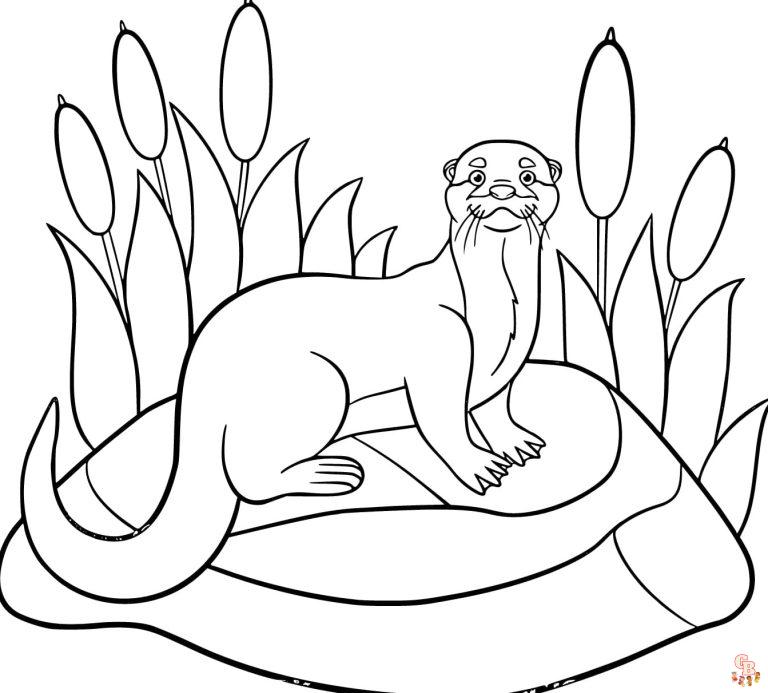 Printable Sea Otter Coloring Pages Free For Kids And Adults