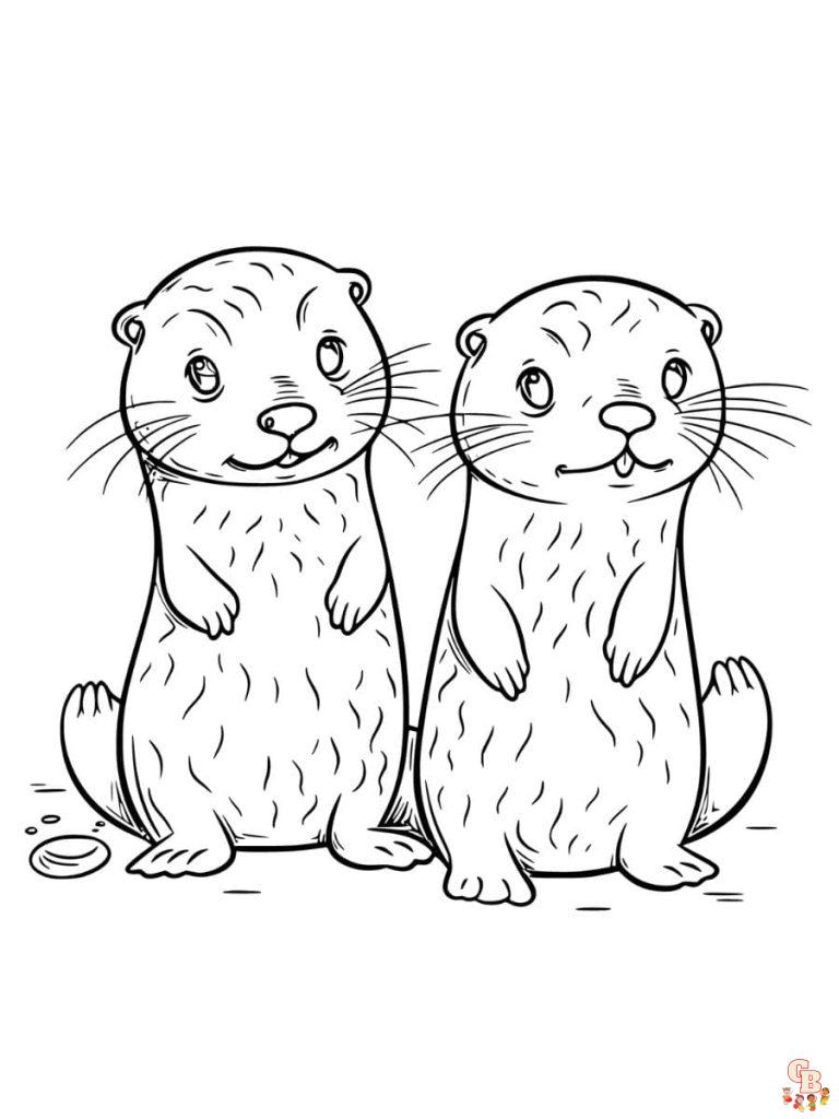 Printable Sea Otter Coloring Pages Free For Kids And Adults