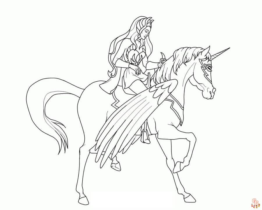she ra coloring pages free