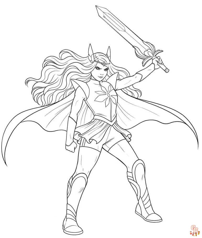 she ra coloring pages printable