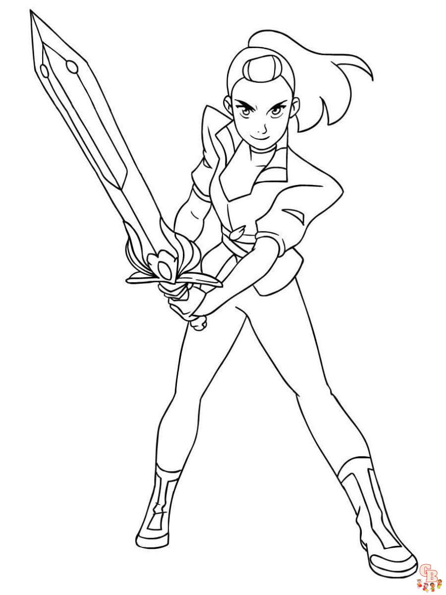 she ra coloring pages