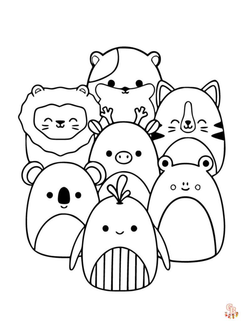 Squishmallows Coloring Pages for Kids | Free Printable Sheets