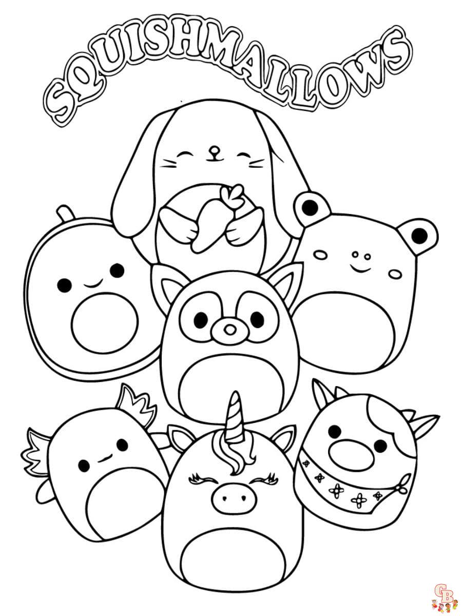 squishmallow coloring pages