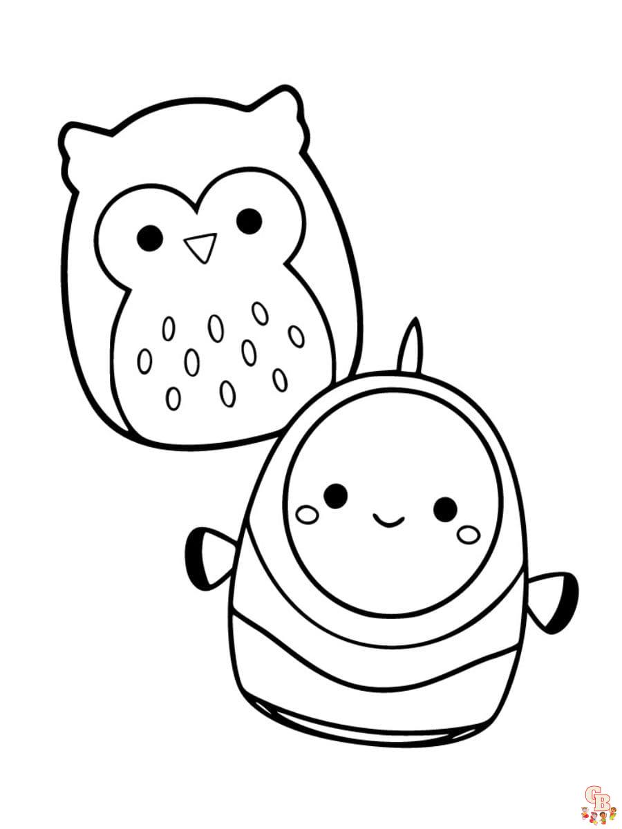 squishmallow free coloring pages