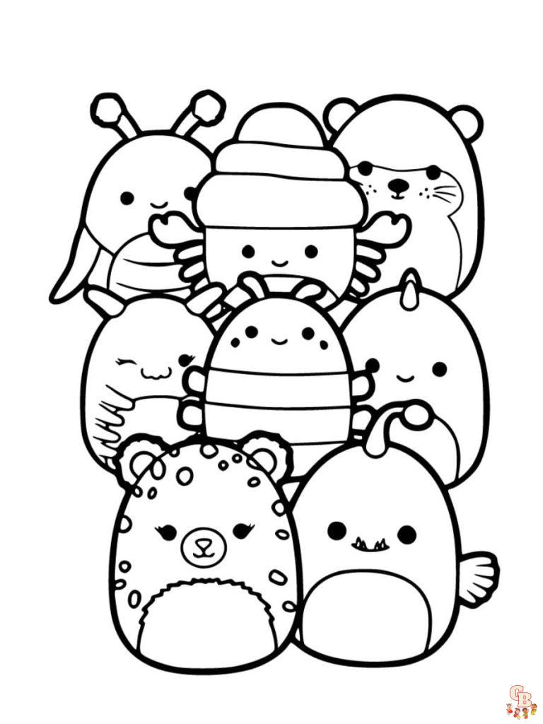 Squishmallows Coloring Pages for Kids | Free Printable Sheets