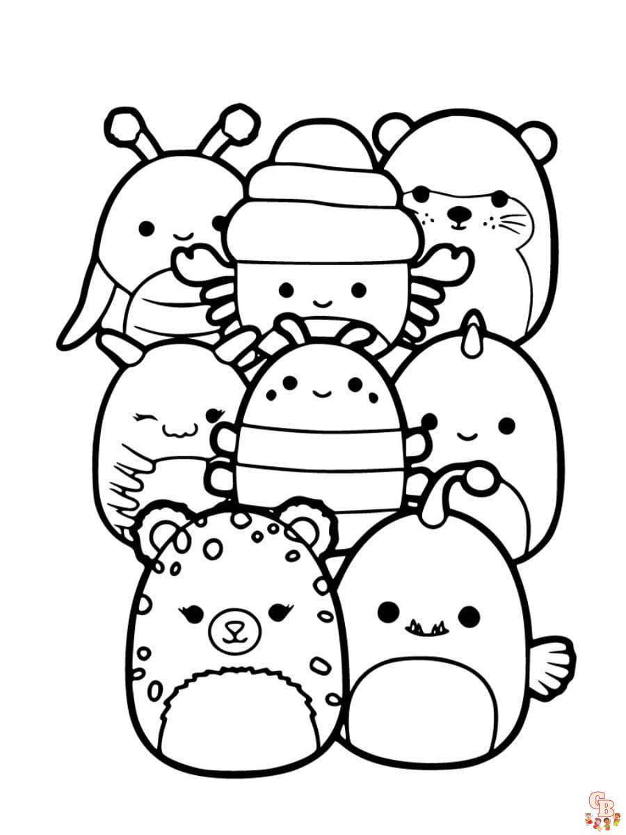 squishmallow printable coloring pages