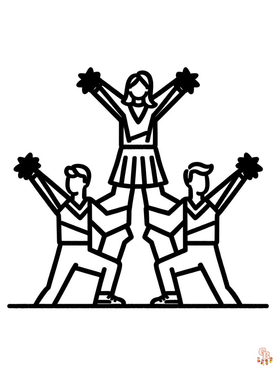 stunt cheerleader coloring pages