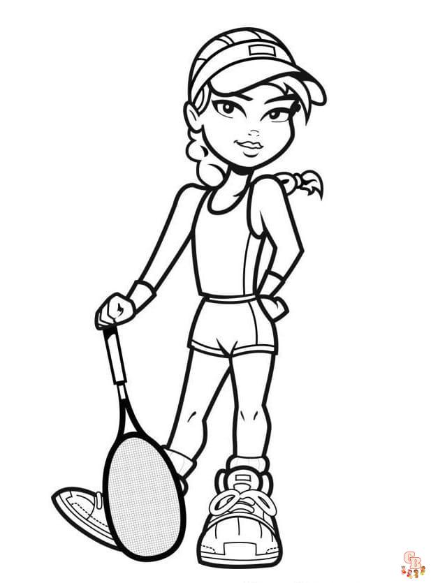 coloriage tennis imprimable