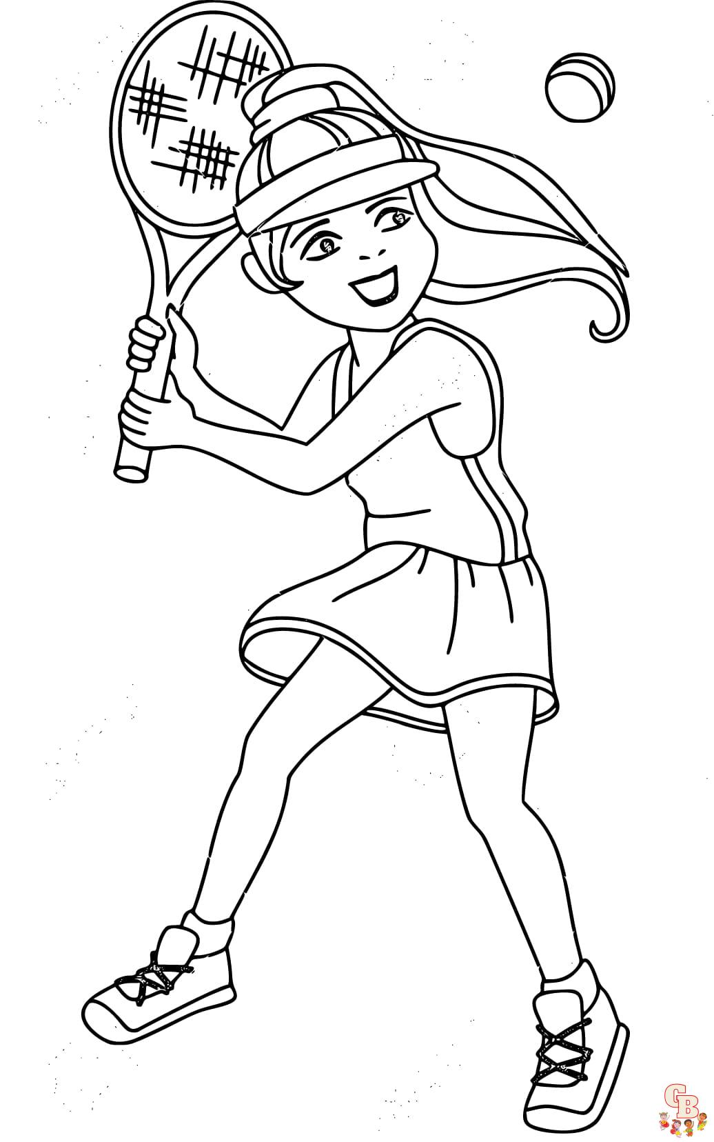 tennis coloring pages to print