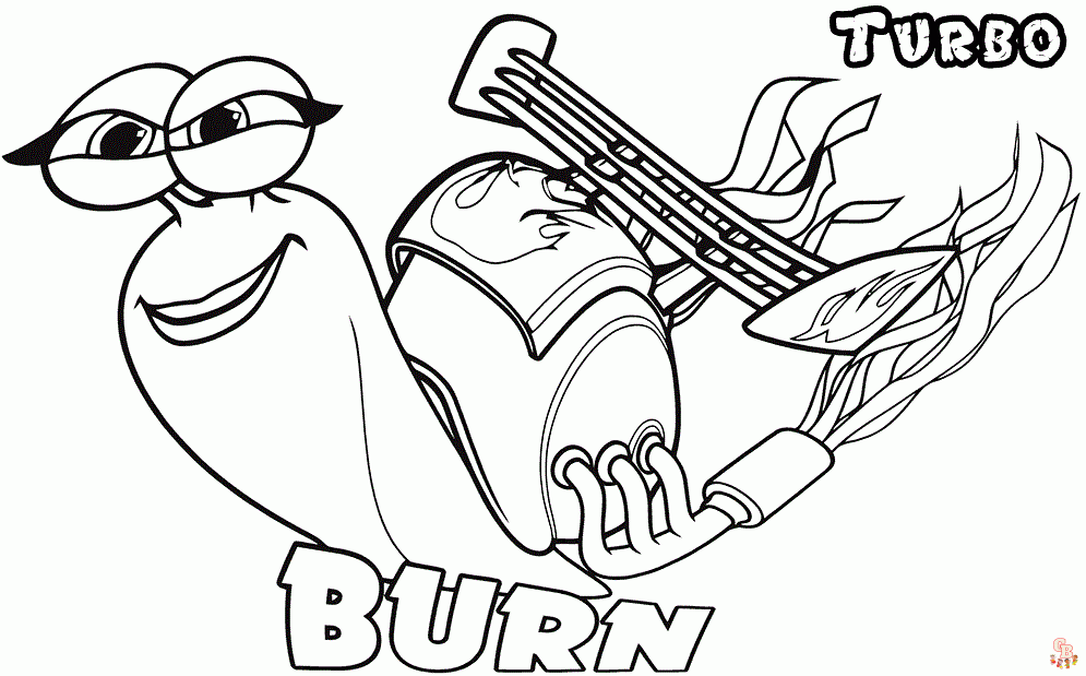 turbo coloring pages free