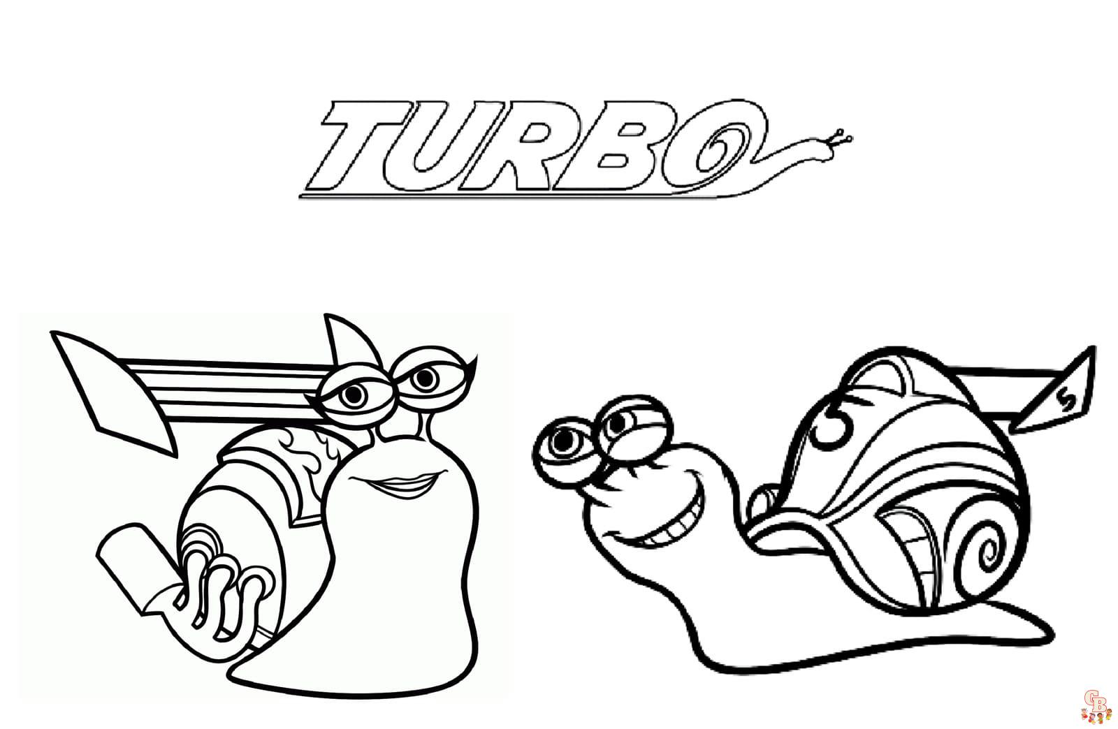 turbo coloring pages to print