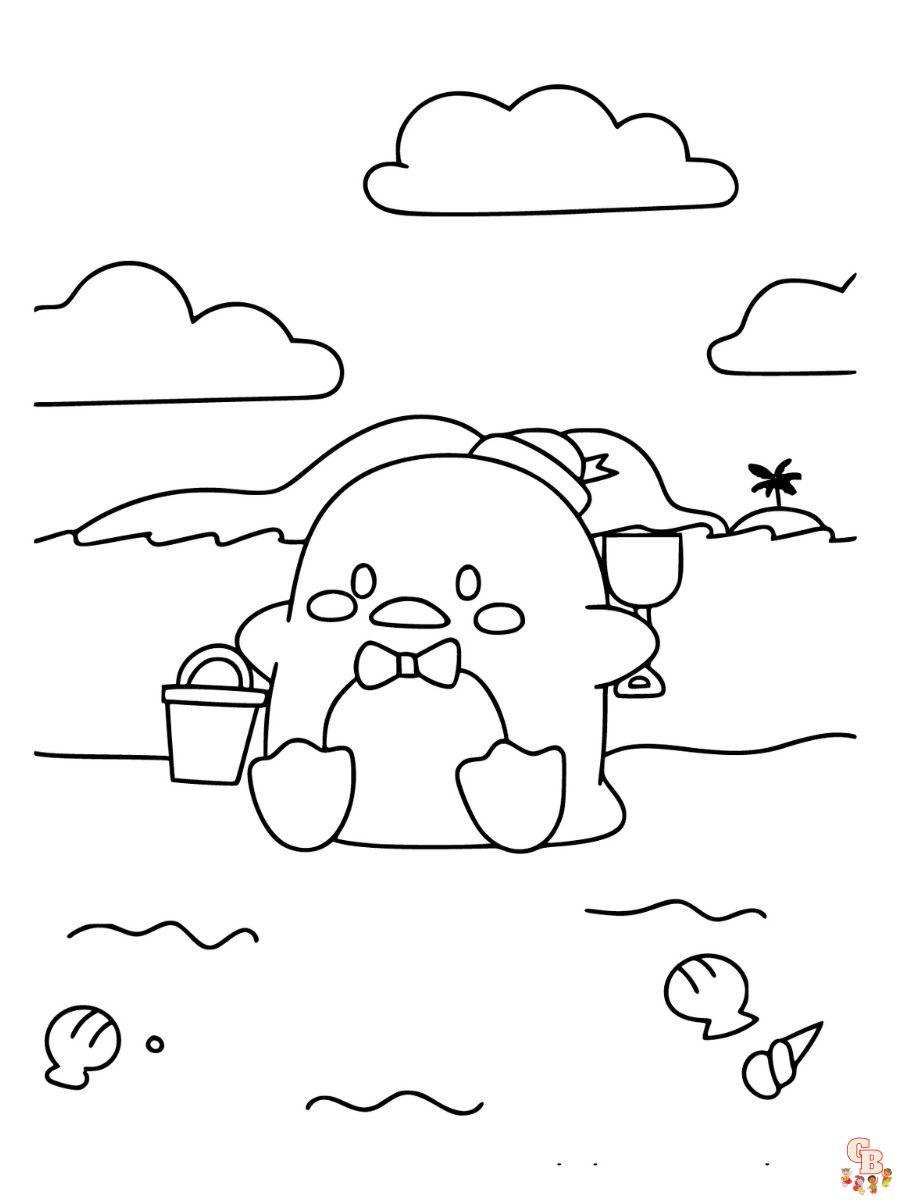 tuxedo sam coloring pages