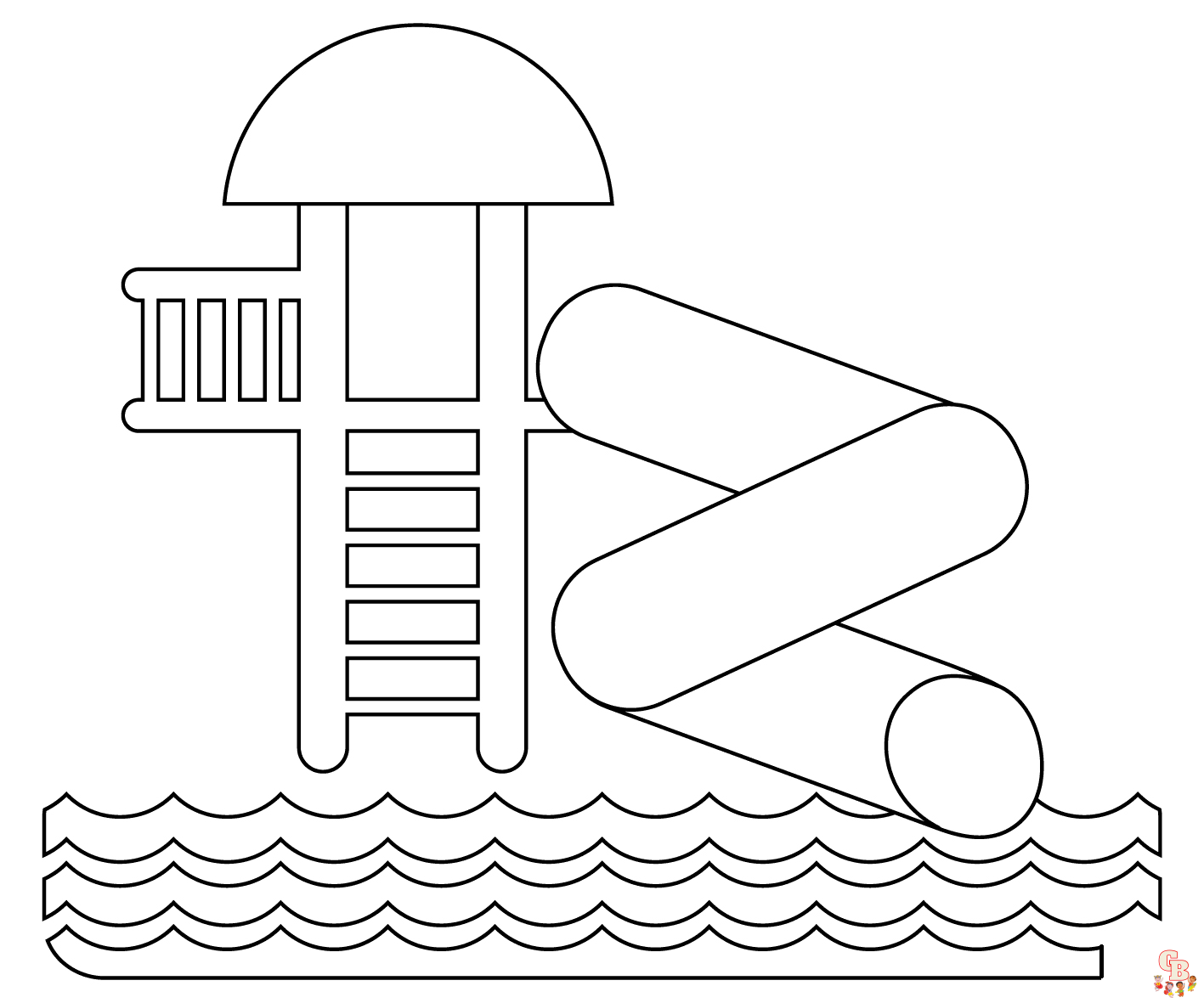 waterpark coloring pages free