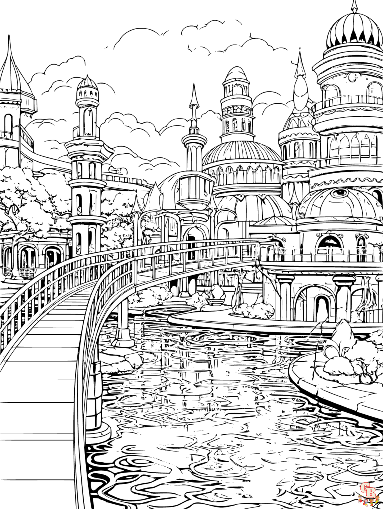 Printable Waterpark Coloring Pages Free For Kids And Adults