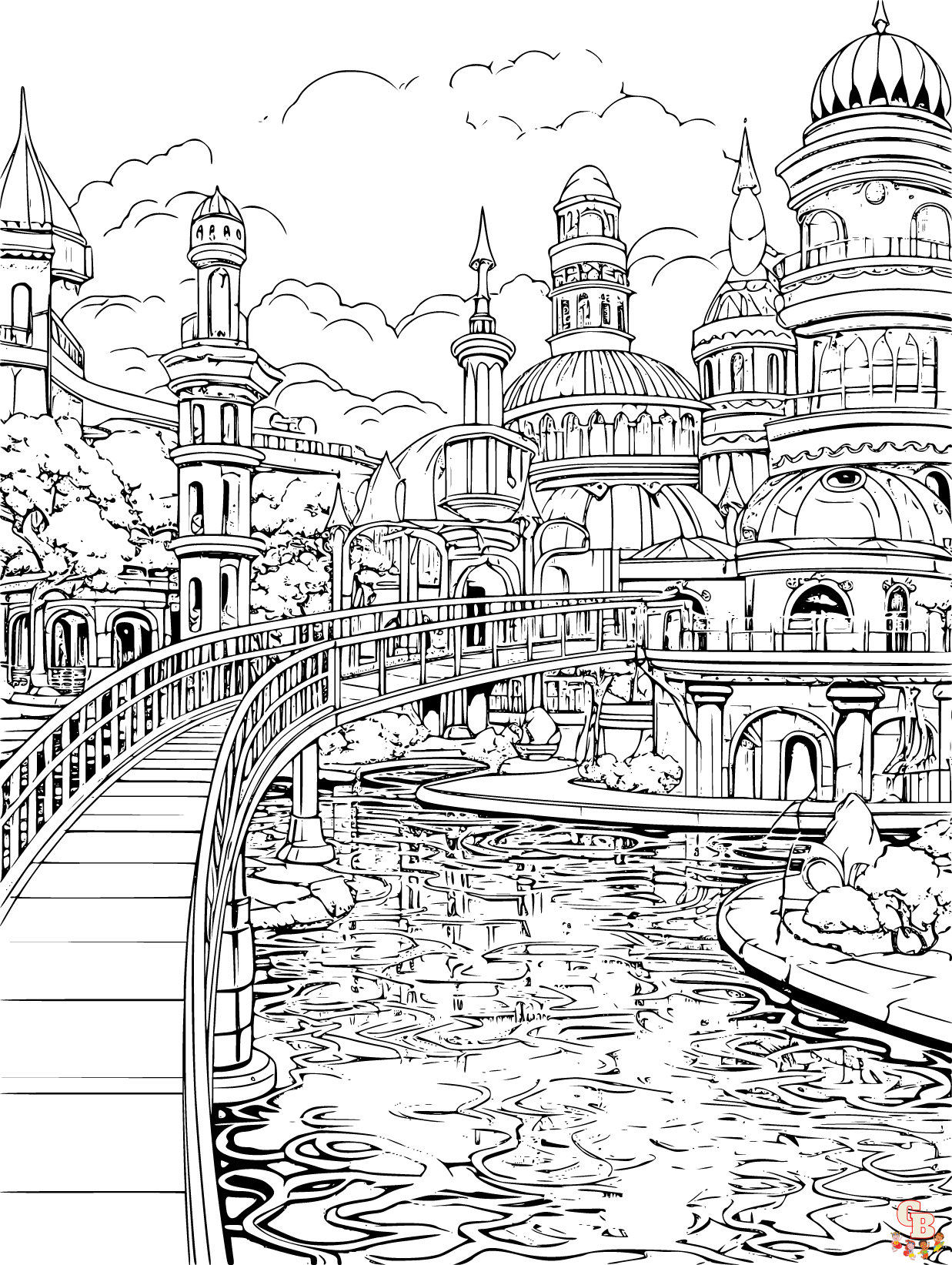 waterpark coloring pages to print