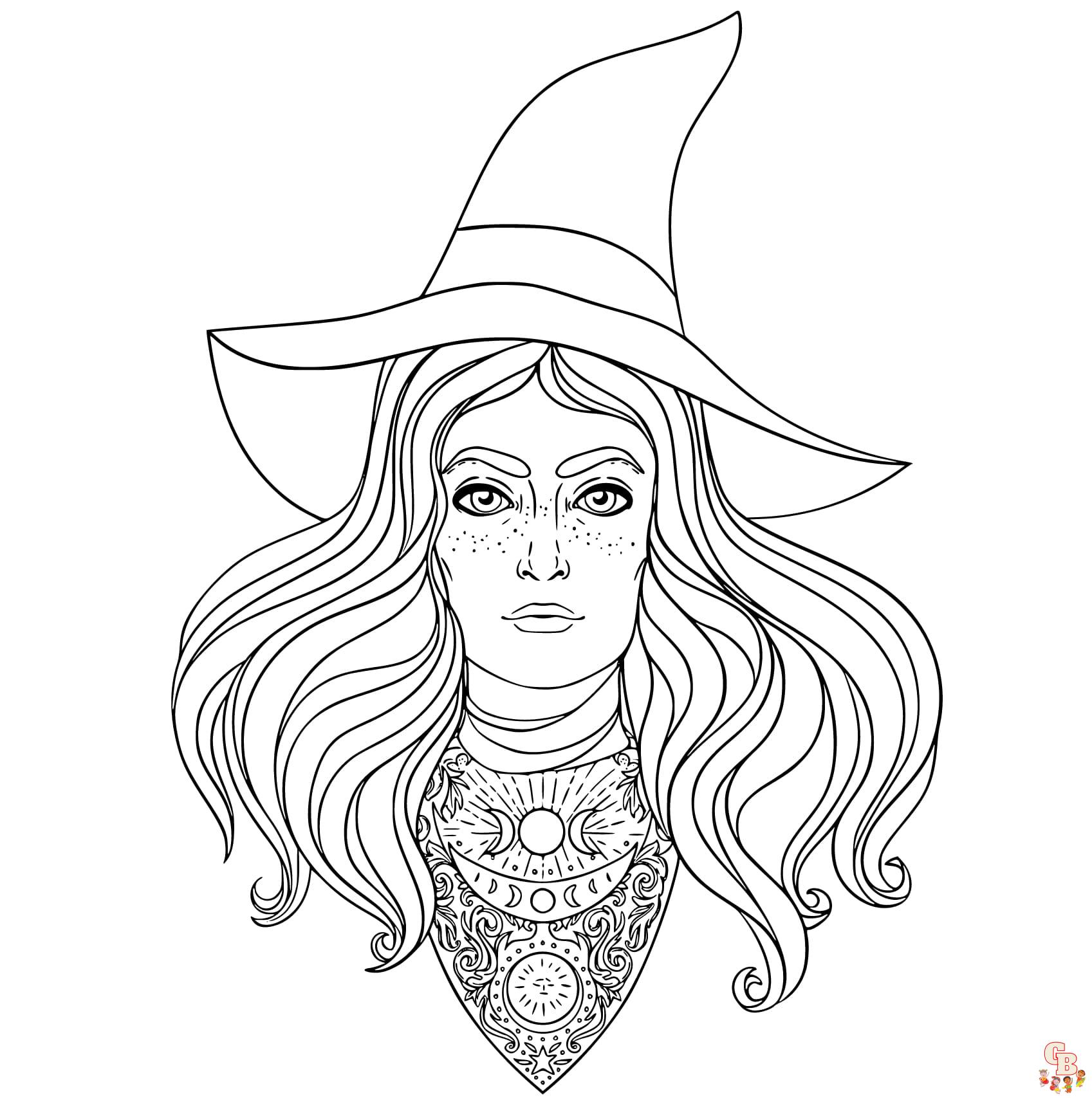 wiccan coloring pages to print