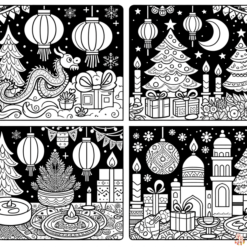 Holidays Around the World Coloring Pages