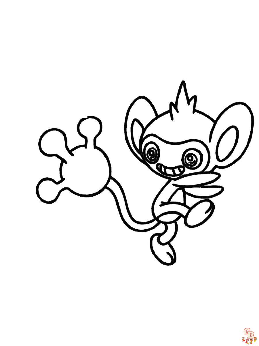 Aipom coloring pages