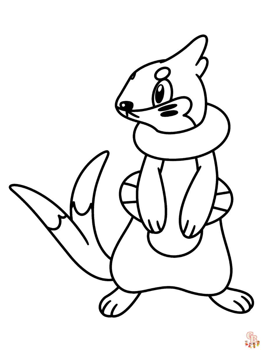 Buizel coloring pages