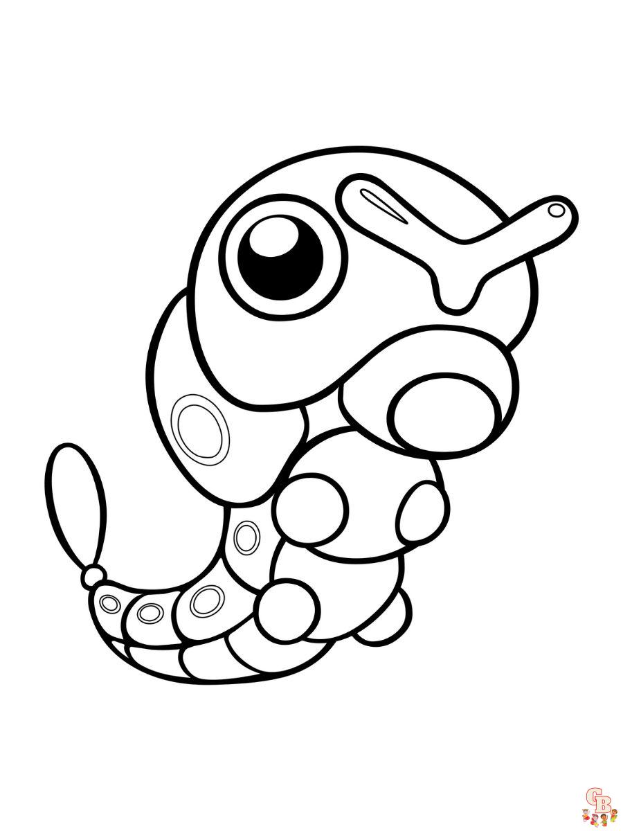 Caterpie coloring pages