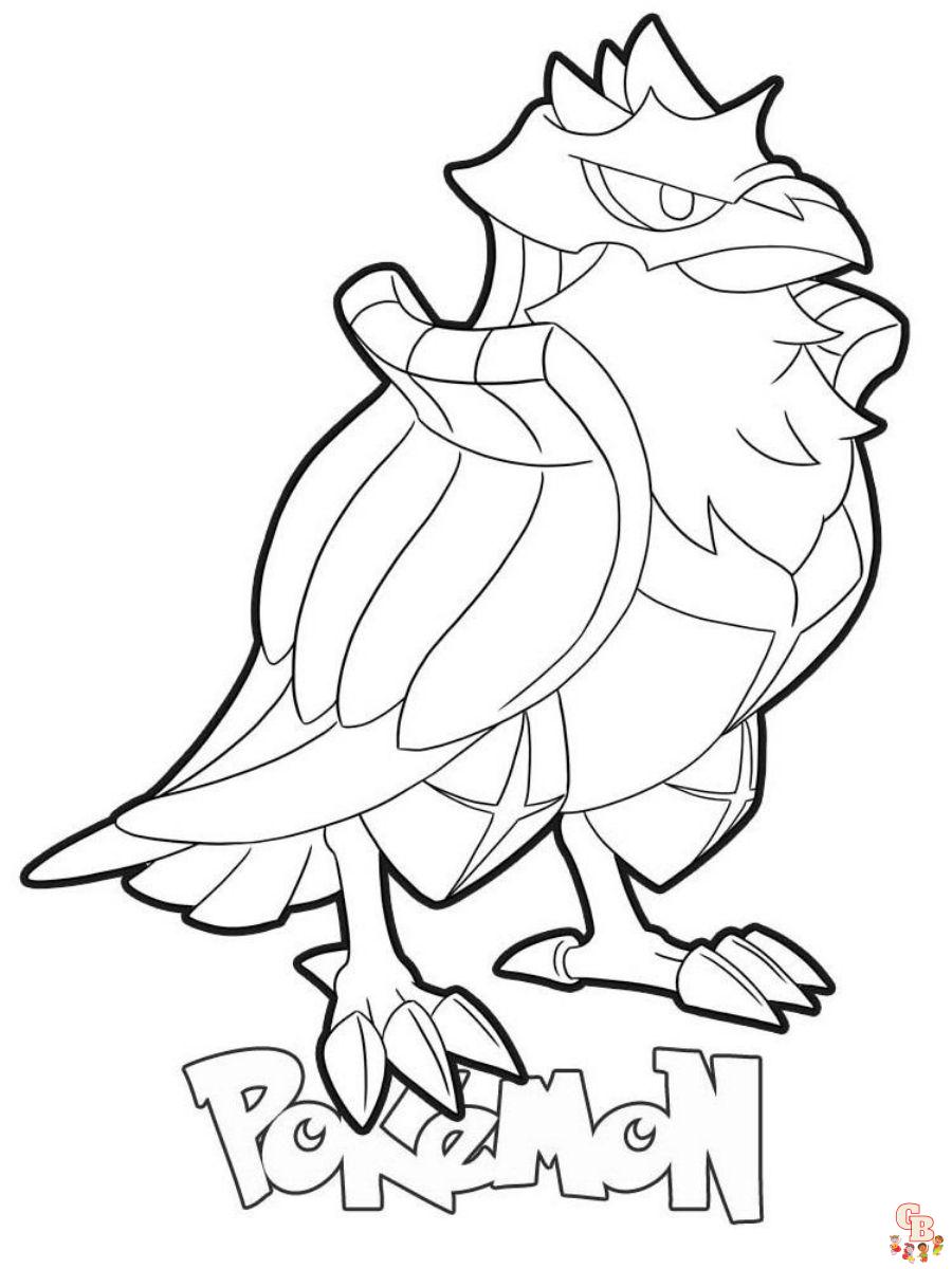 Corviknight coloring pages