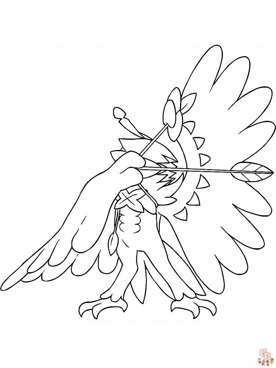 Decidueye coloring pages