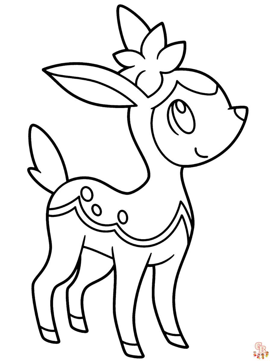 Deerling coloring pages