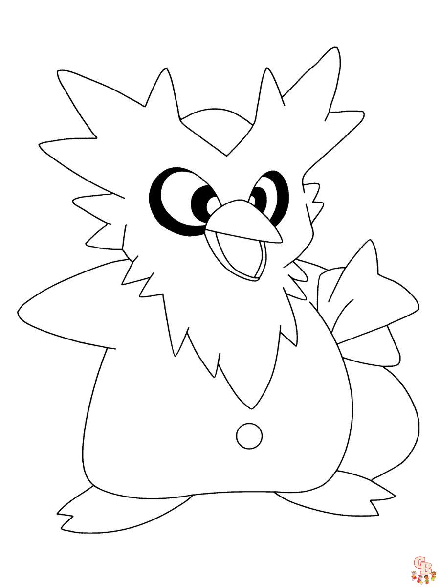 Delibird coloring pages