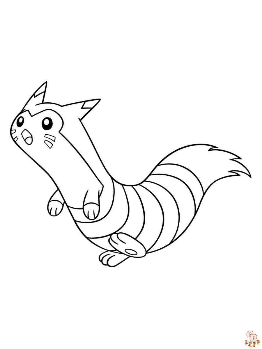 Furret coloring pages