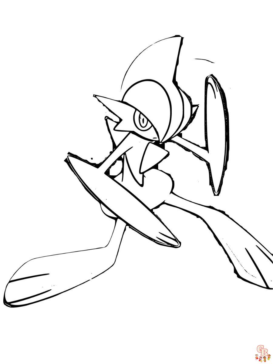Gallade coloring pages