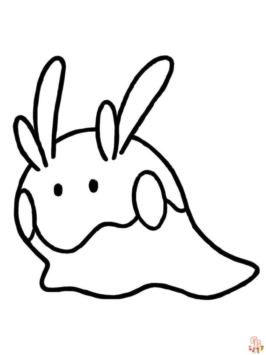 Goomy coloring pages