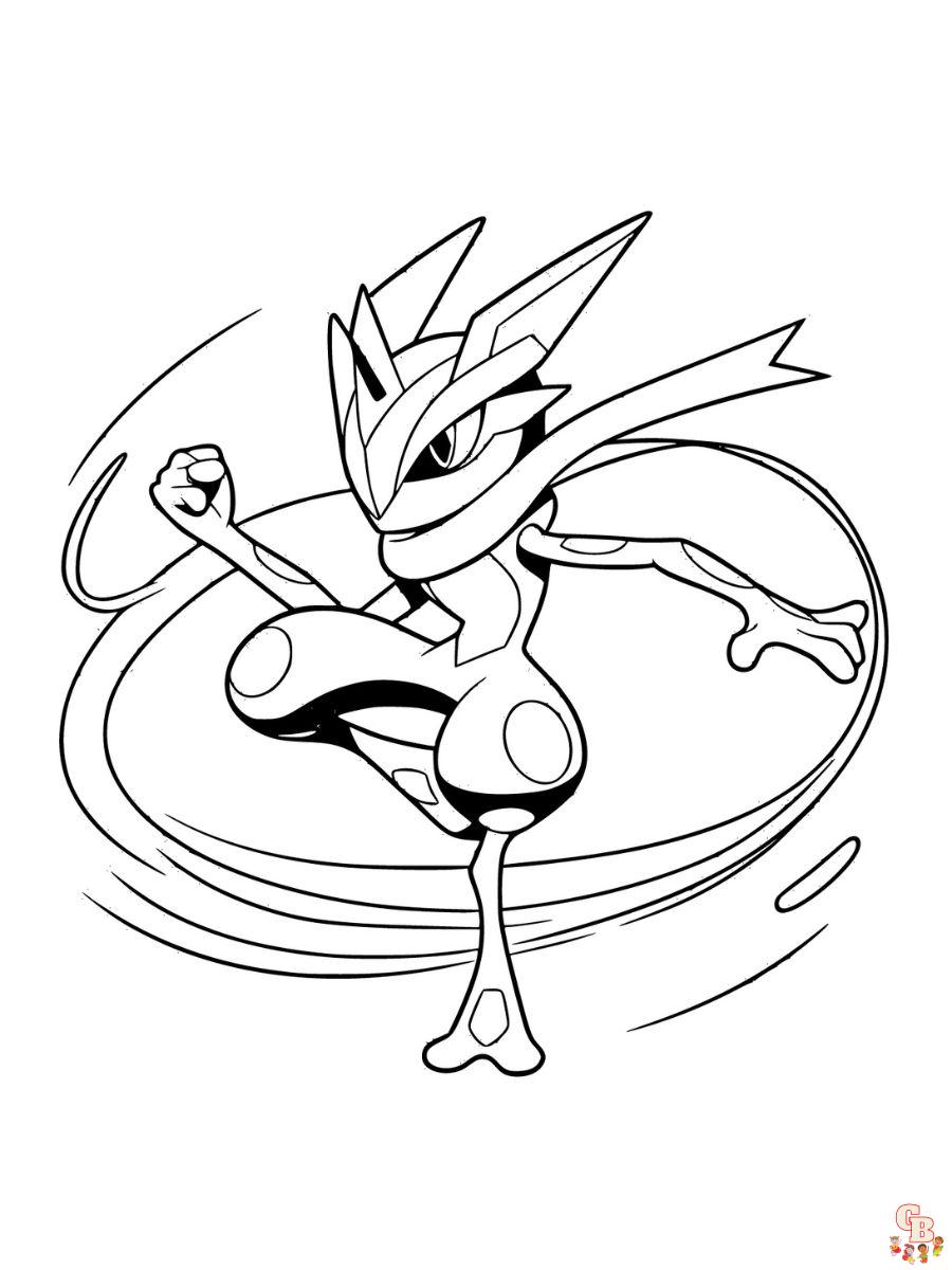 Greninja coloring pages
