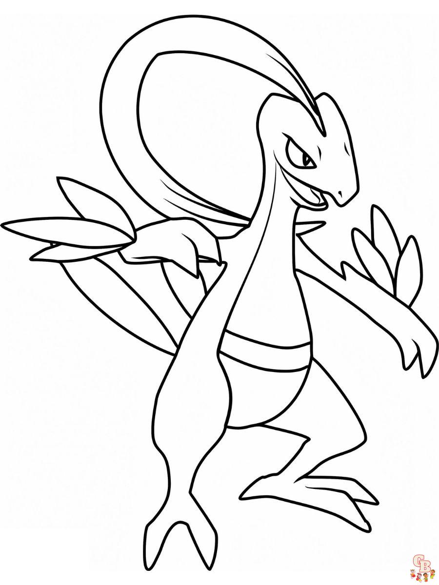 Grovyle coloring pages