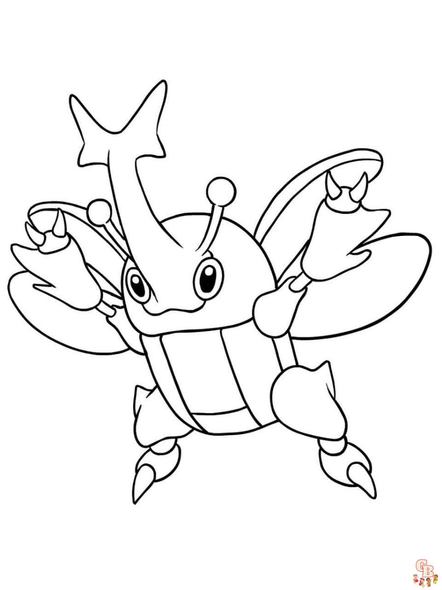Heracross coloring pages