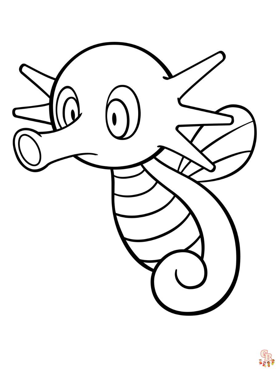 Horsea coloring pages