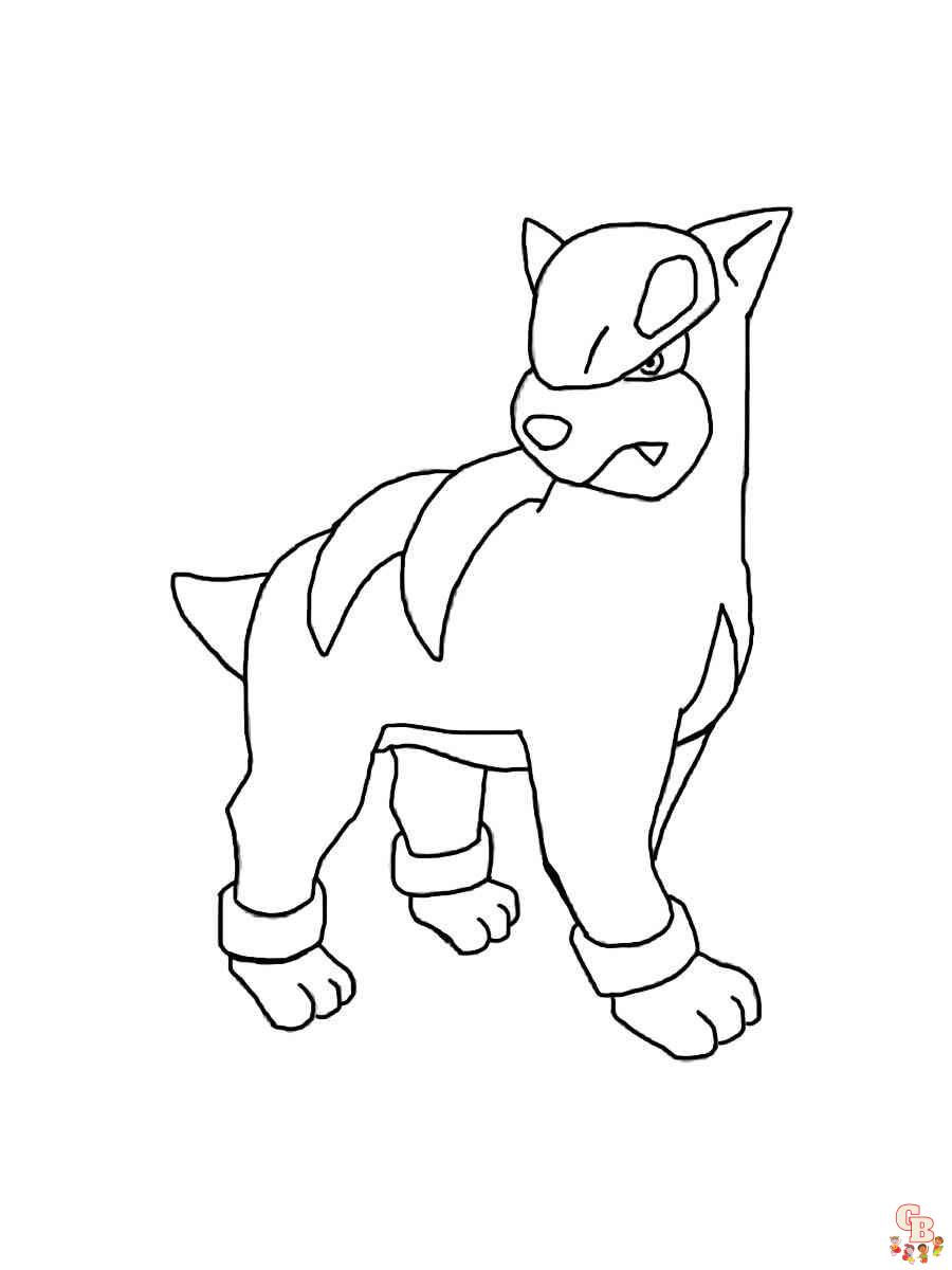 Houndour coloring pages